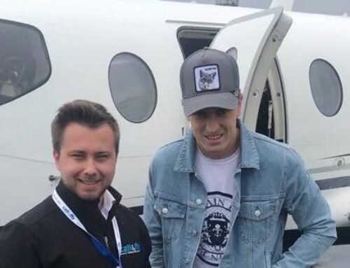 Krzystof Piątek and his guns on board Call&Fly